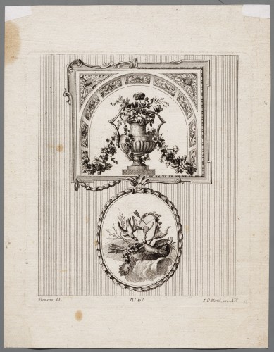 Ornamentprent. Cahier de Groupes de Fleurs et d‘ Ornemens (Duitse kopie)